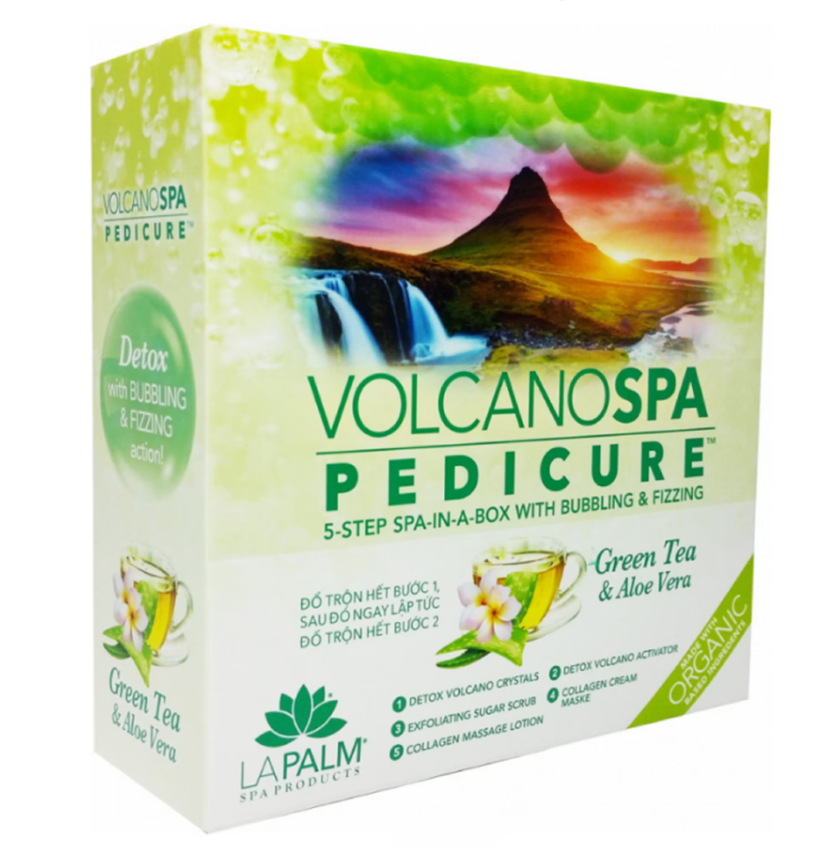 La Palm Volcano Spa Pedicure 6 Step Kit - Green Tea & Aloe Vera