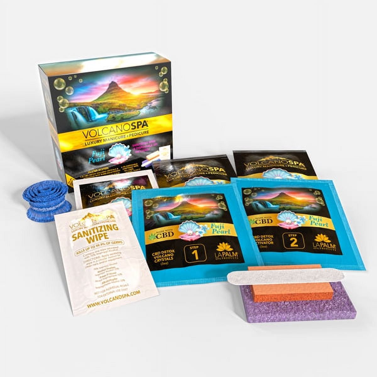 La Palm Volcano Spa Pedicure 6 Step Kit - Fuji Pearl