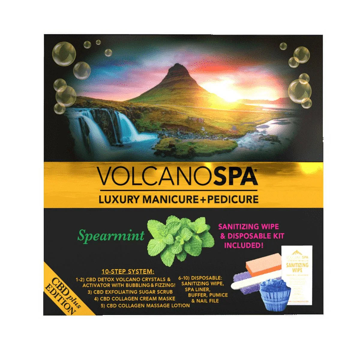La Palm Volcano Spa Pedicure 6 Step Kit - Spearmint