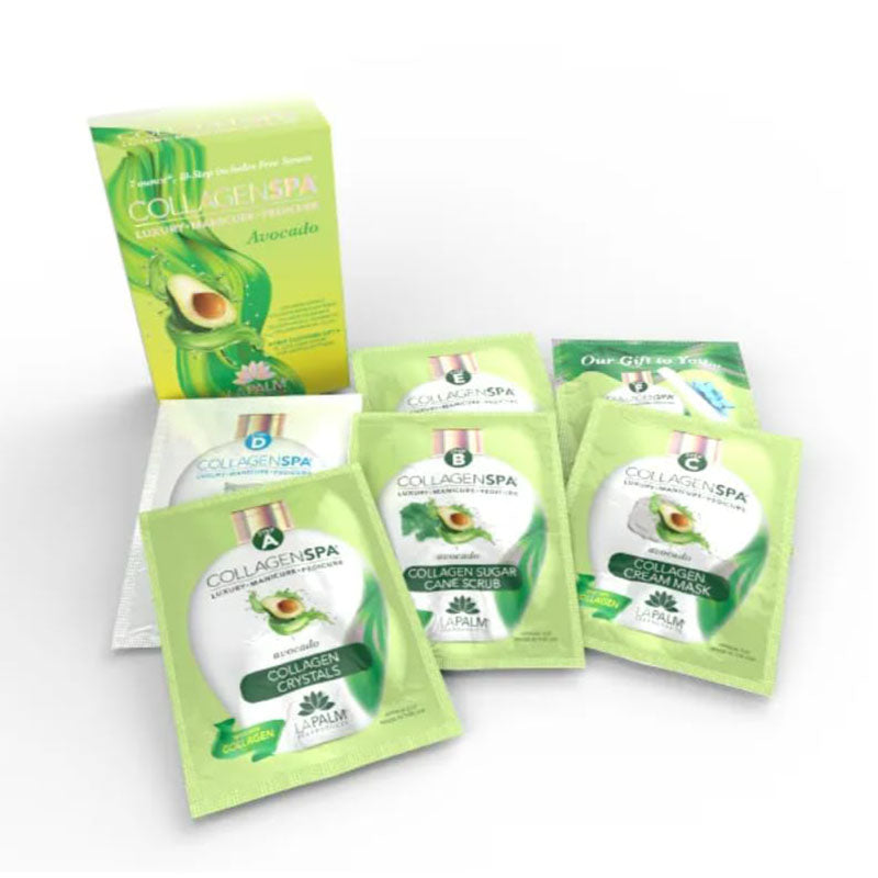 La Palm Collagen Spa Luxury Manicure & Pedicure 6 Step Kit - Avocado