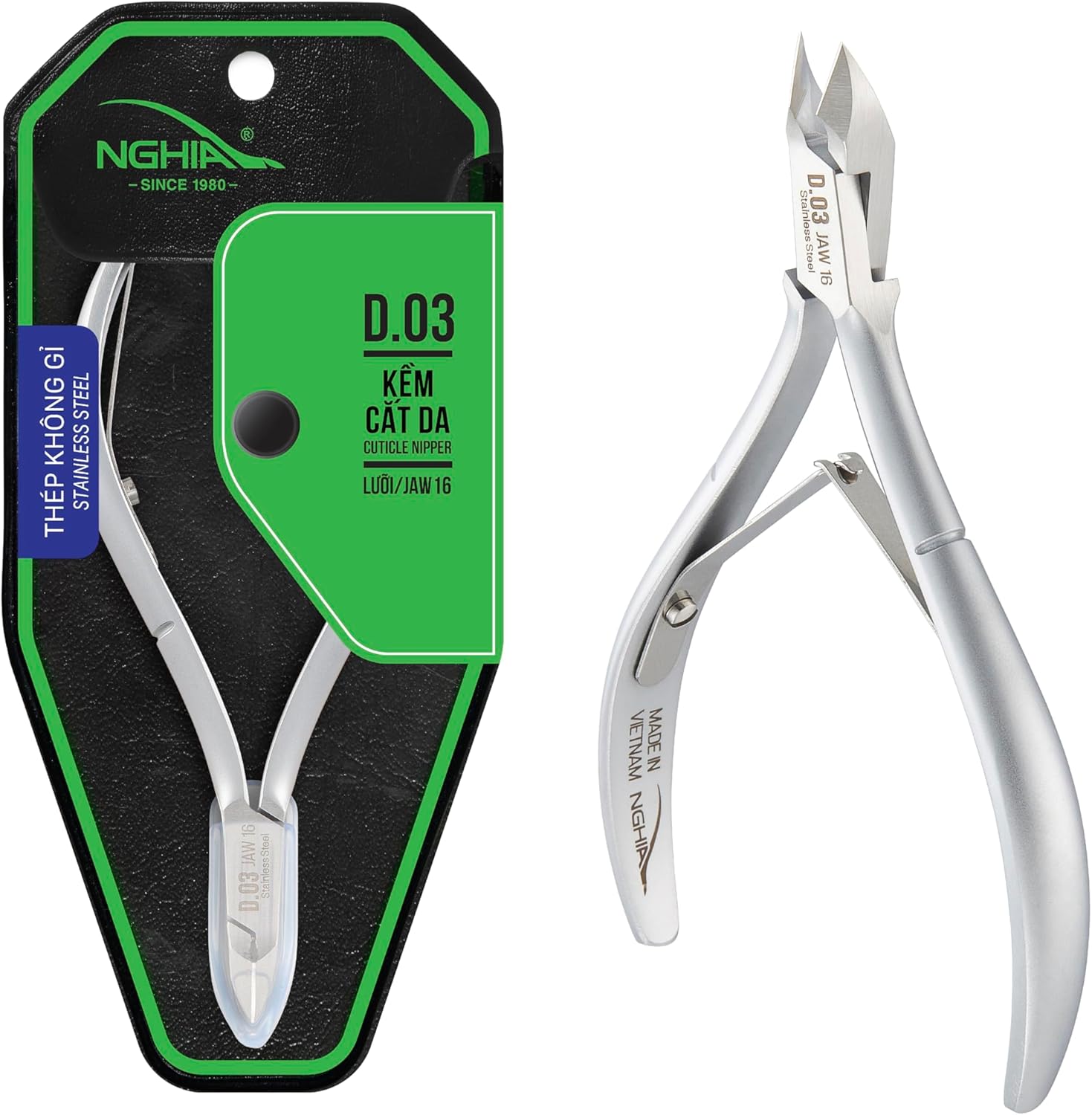 NGHIA Cuticle Nipper Stainless Steel - D-03 JAW 16