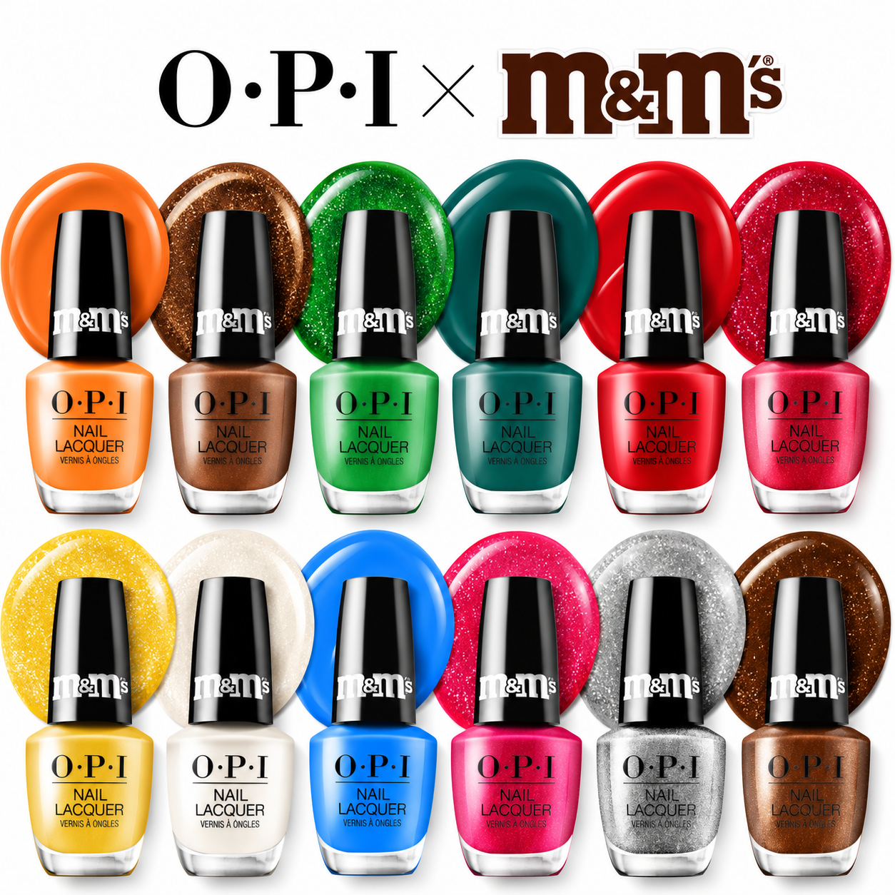 OPI X M&M's Holiday Nail Polish 2026 Collection (HRT01 - HRT12)