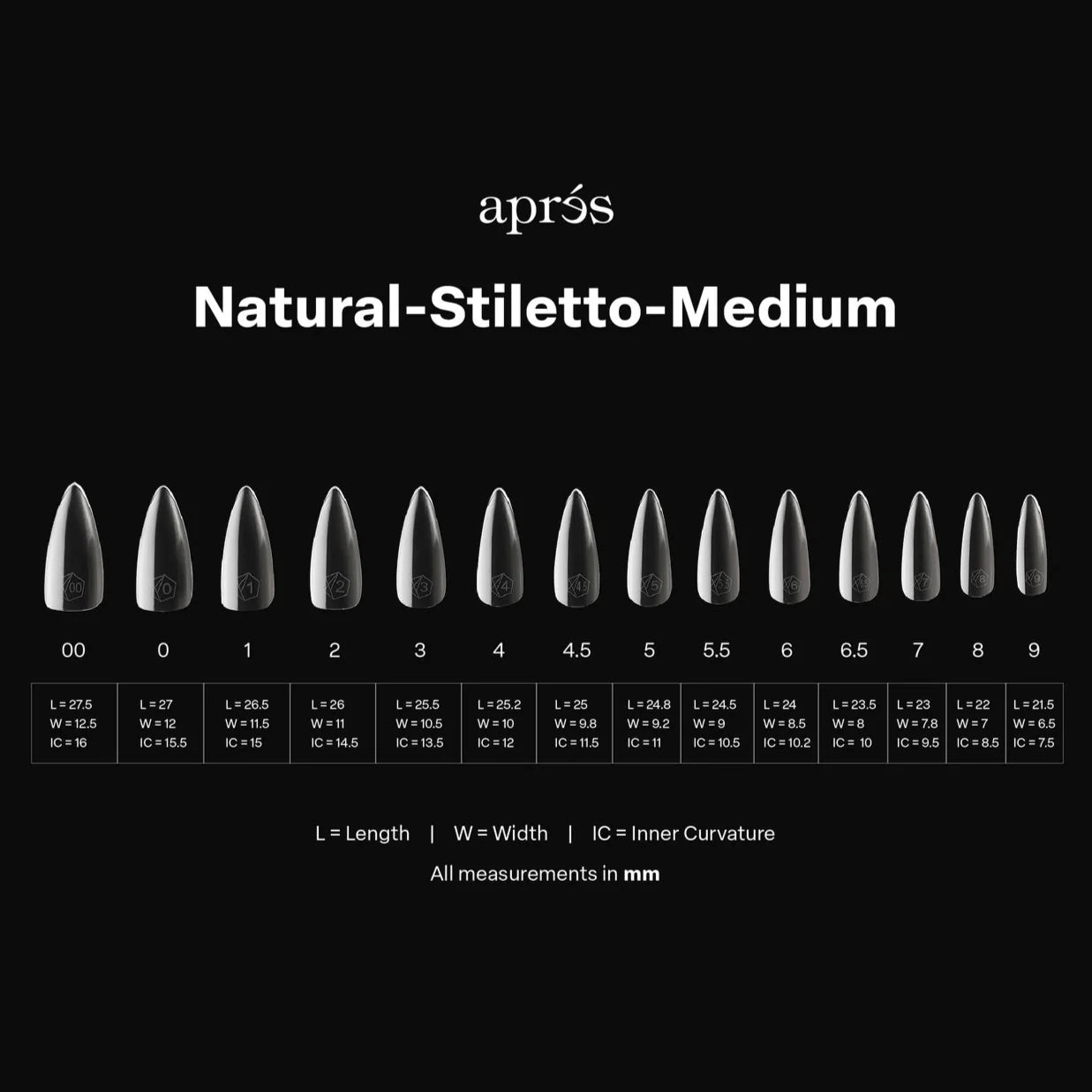 Aprés Gel-X Natural Soft Gel Tips 600pcs - Stiletto Medium