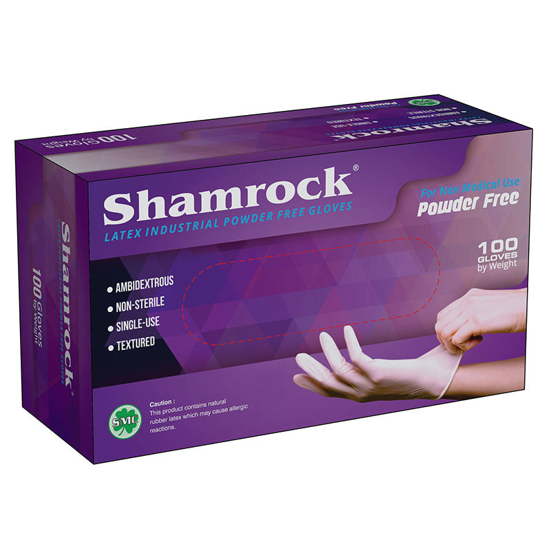 Shamrock Disposable Powder Free Latex Gloves (Small)