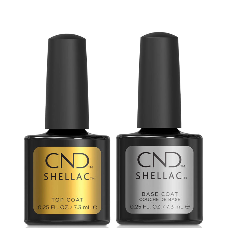 CND Shellac Power Polish Original Top Coat and Base Coat 0.25oz
