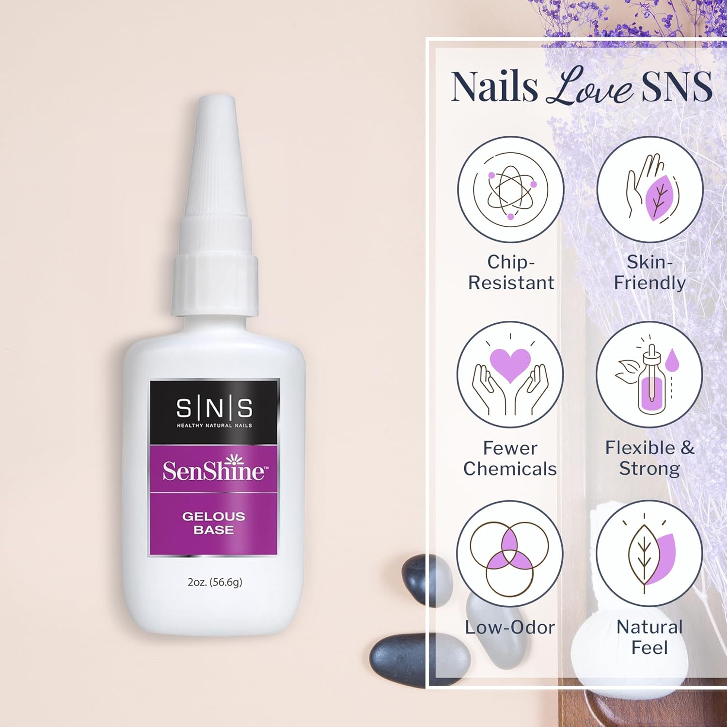 SNS Gelous Base Nail Polish for Nail Dip Powder 2 oz REFILL