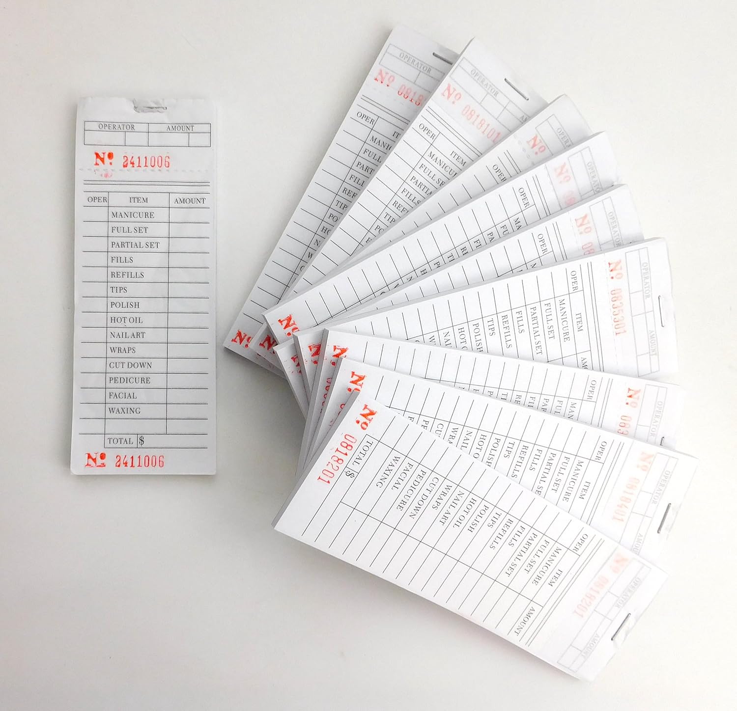 Nail Spa Salon Sales Book / Ticket Book / Order Book Long