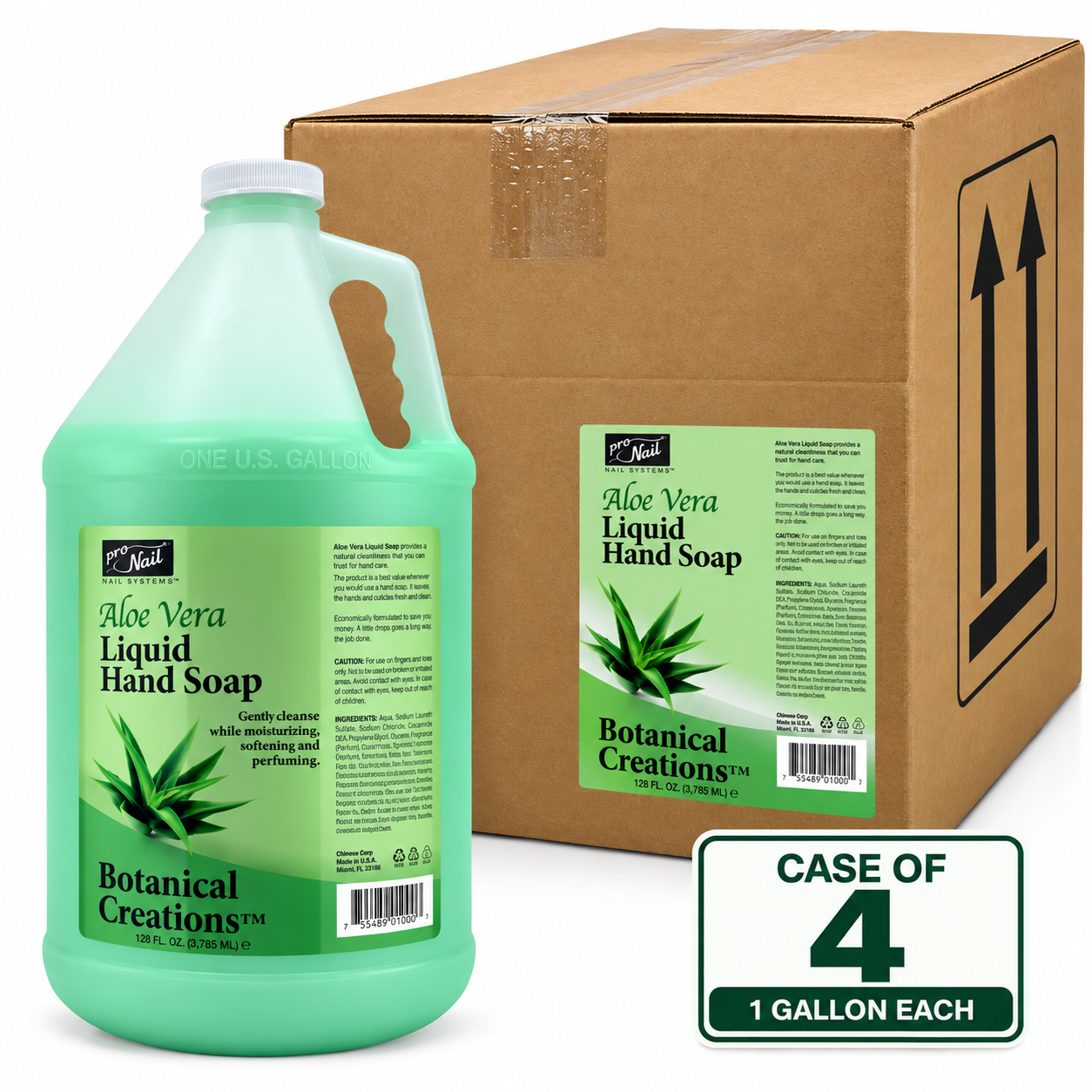 PRONAIL Liquid Hand Soap Aloe Vera (Case of 4)