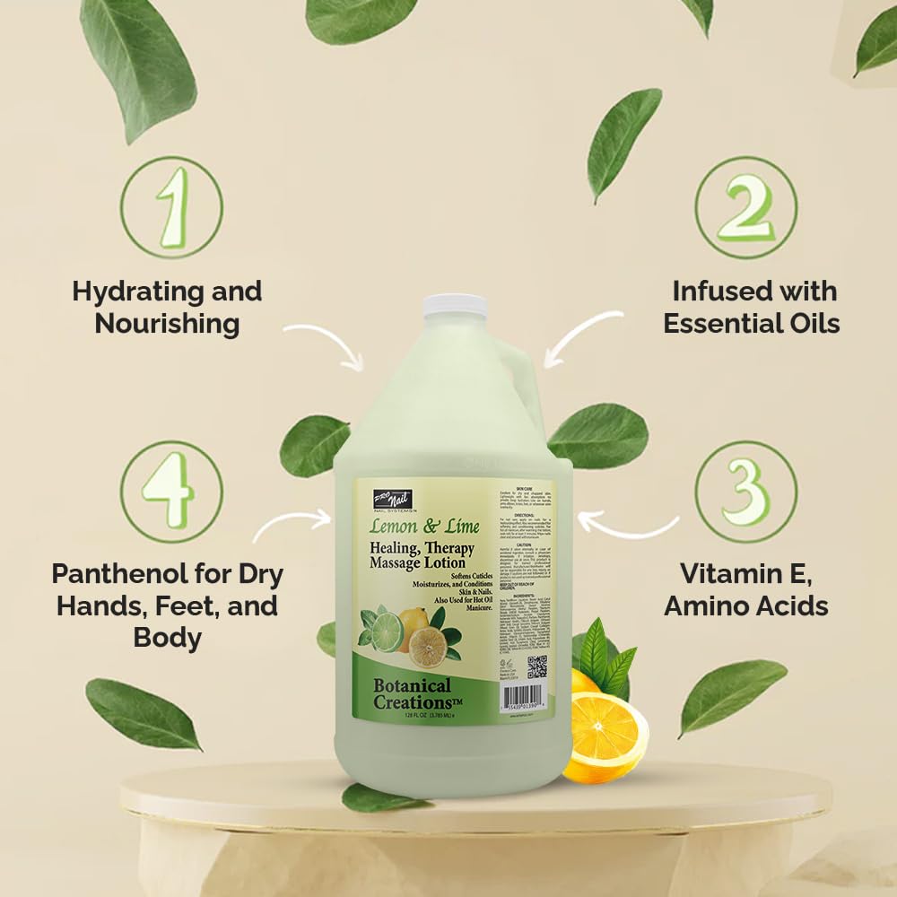 PRONAIL Healing Therapy Massage Lotion Lemon Lime 128 oz