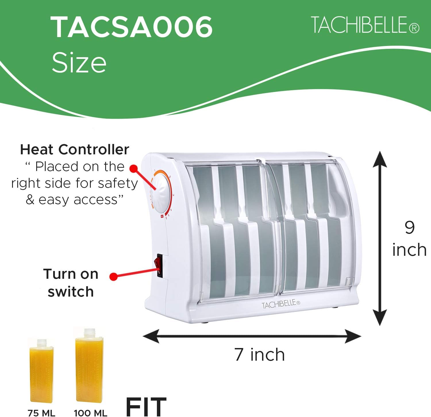 Tachibelle Professional Kit Ultimate 6 Cartridge Roll on Wax Warmer Heater For Hair Removal Epilatory Machine WARMER ONLY