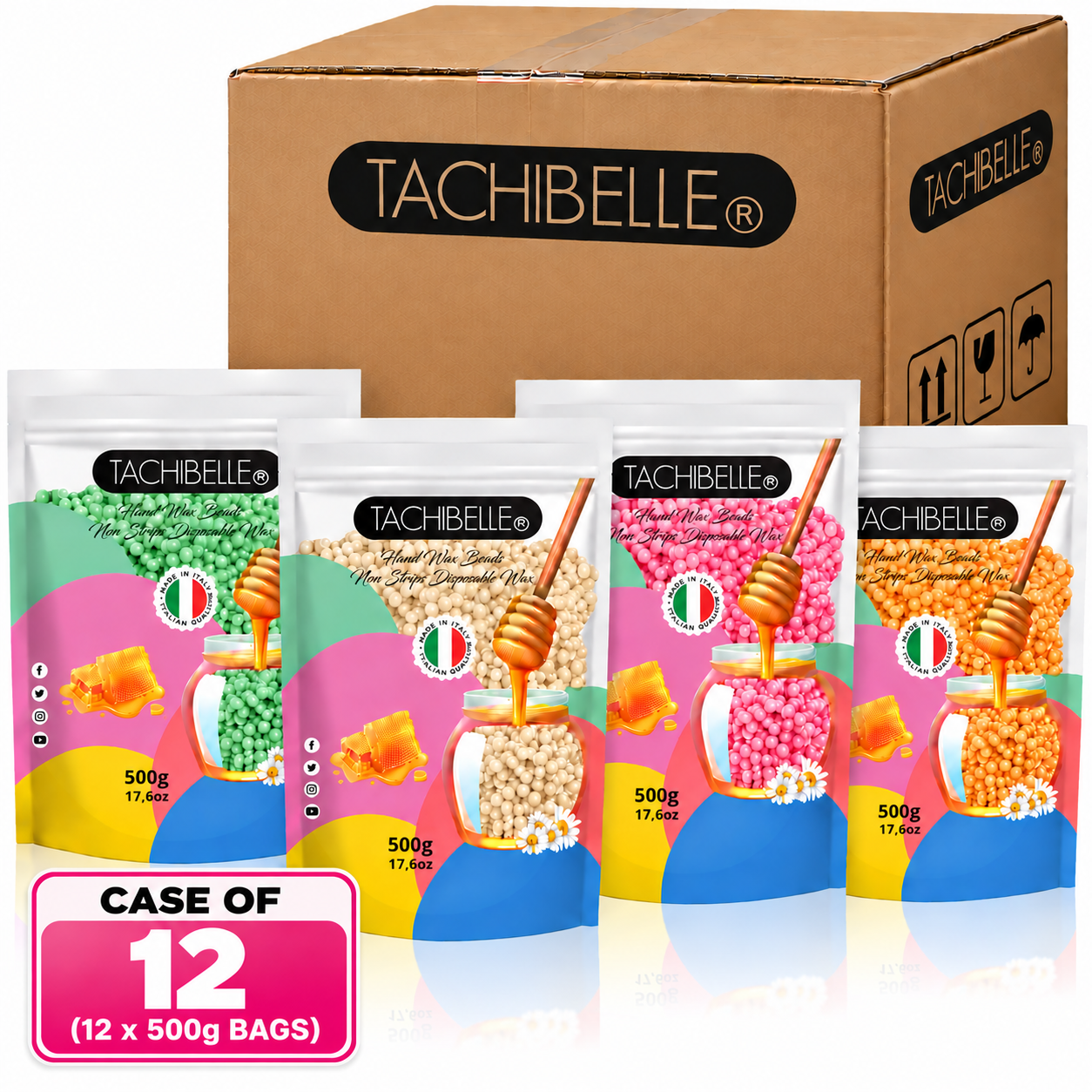 Tachibelle Bead Hard Wax 500g (Case Of 6 or 12)