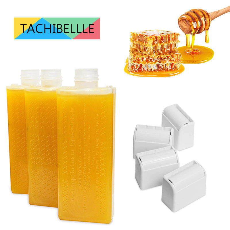 TACHIBELLE SWEET HONEY ROLL-ON wax, body Hair Removal Wax Cartridge, for Professional or Home uses, 75 ml