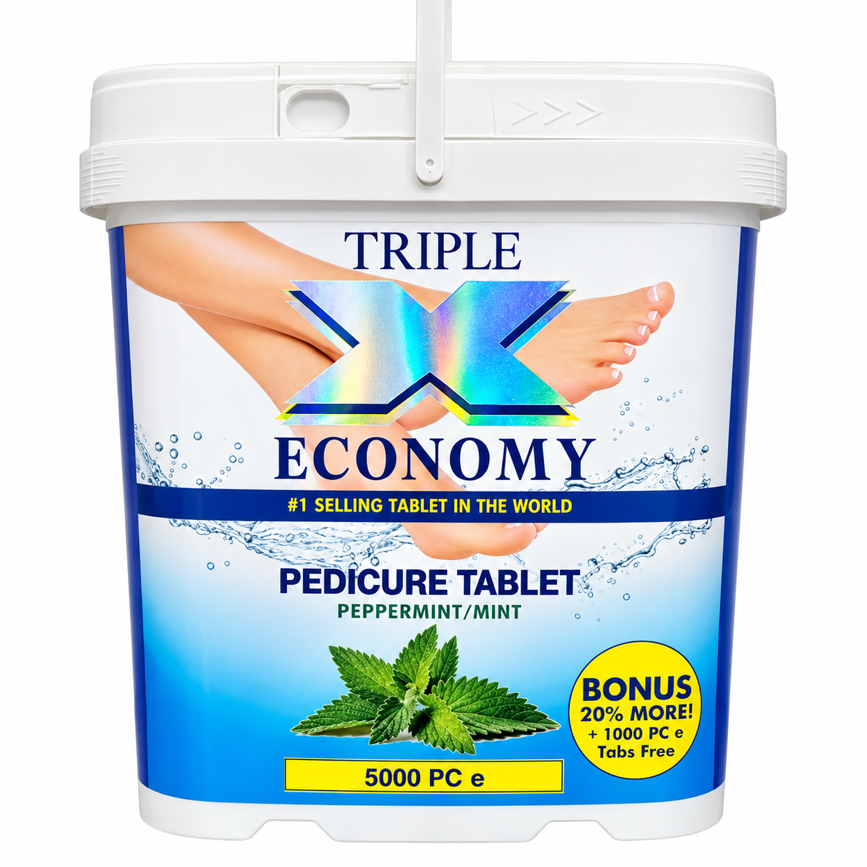 Triple X Economy Pedicure Tablet Peppermint/Mint - 5000 Count