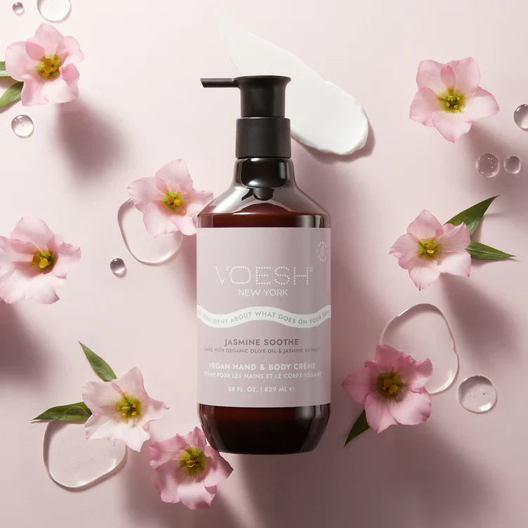 Voesh Vegan Hand & Body Cream Lotion Jasmine Soothe 28 oz