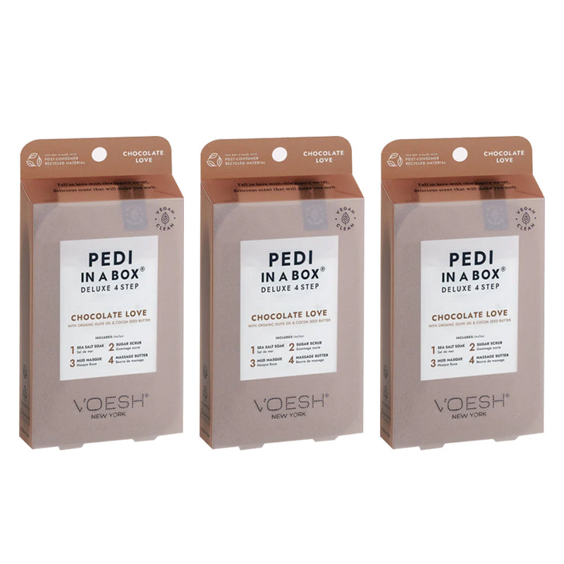 Voesh Pedi In A Box 4 Step Pedicure Chocolate Love + Cocoa Seed Butter
