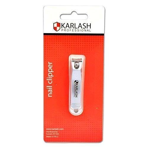 Karlash Stainless Steel Nail Clipper for Curved Blade Jaw with Nail File