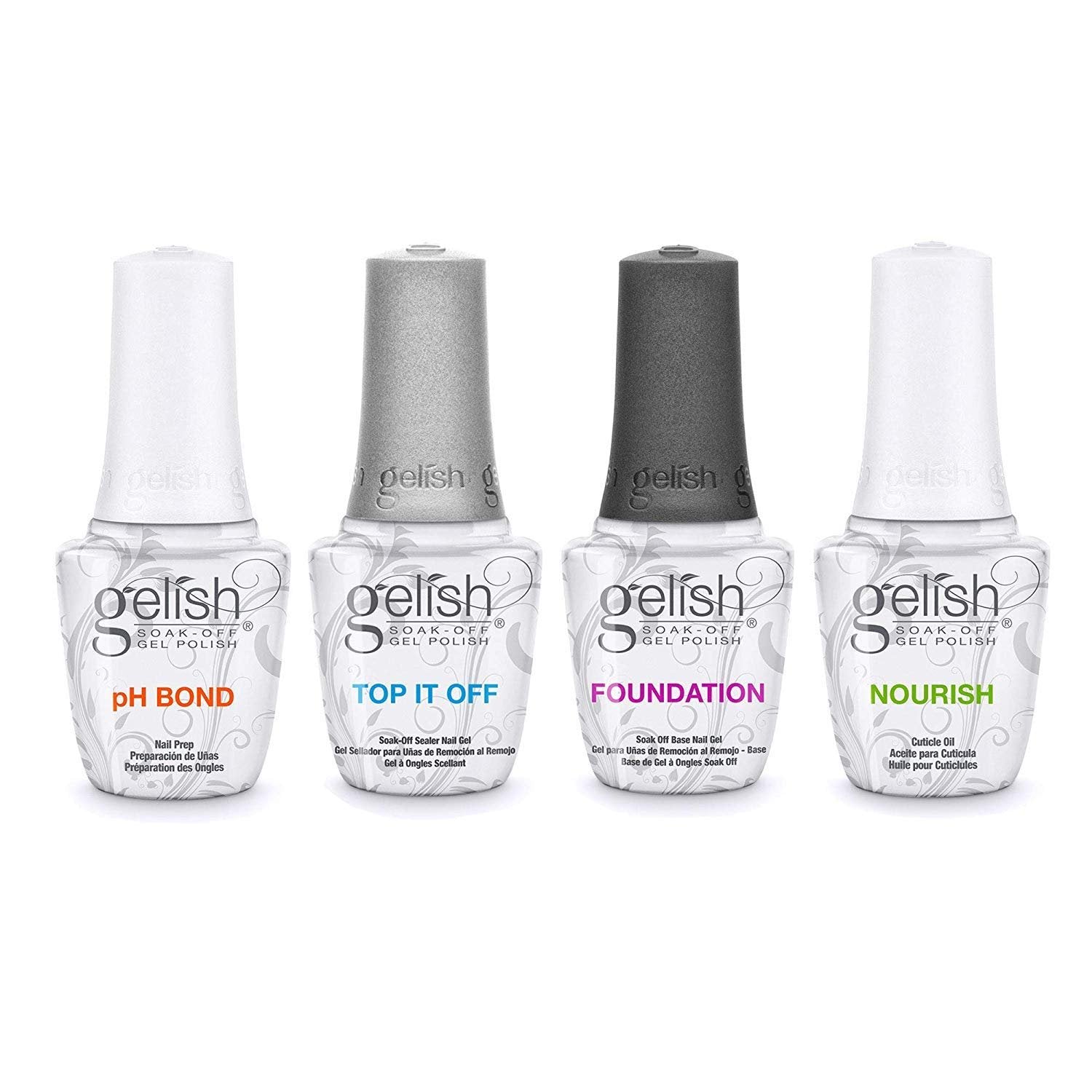 Gelish Fantastic Four Essentials Collection Soak Off Gel Nail Polish Kit