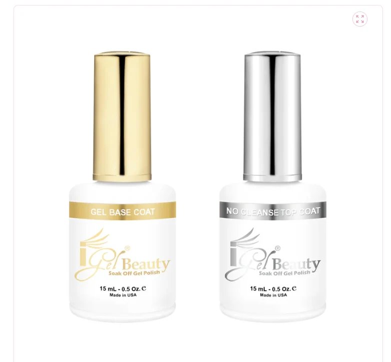 IGEL Impeccable Soak Off Gel No-Wipe Top Coat + Base Coat 0.5 oz