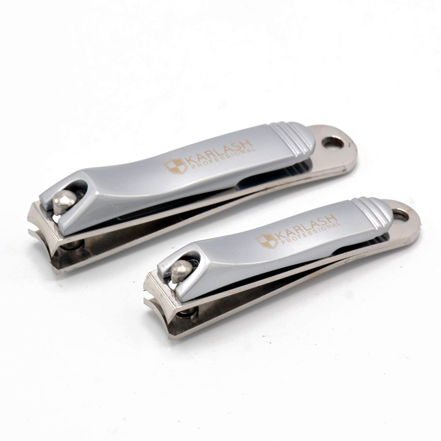 Karlash Stainless Steel Nail Clipper for Curved Blade Jaw with Nail File Set for Toes and Nails
