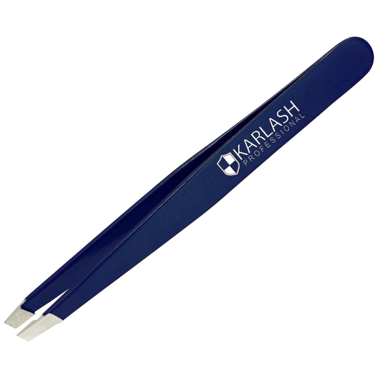 Karlash Slant Tweezers Stainless Steel Slant Tip - Blue (BULK DISCOUNT)