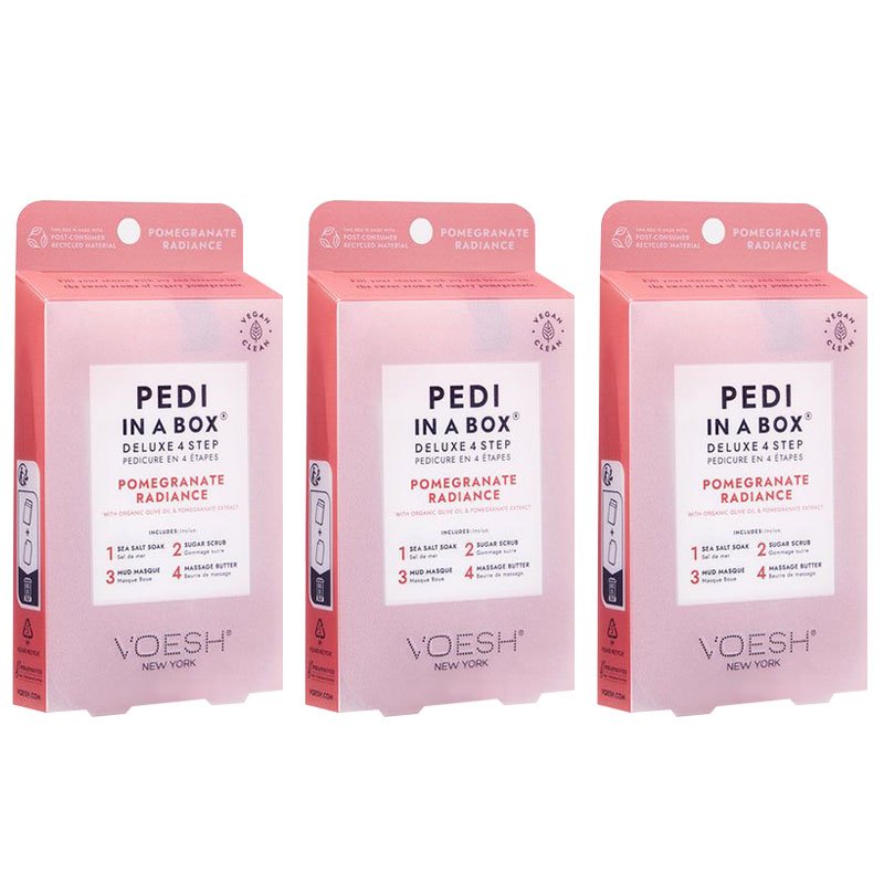 Voesh Pedi In A Box 4 In 1 Deluxe Pedicure Pomegranate Radiance