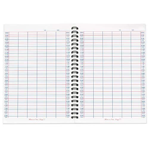 Karlash 6 Column Undated Appointment Book – 6 Person Daily + Hourly Schedule