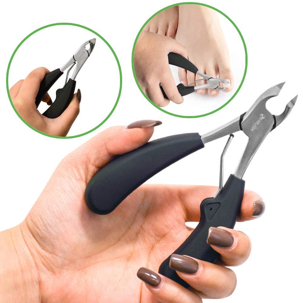 Maccibelle Nail Nipper for Ingrow and Thick Toe Nail + Cuticle Pusher Tool #16