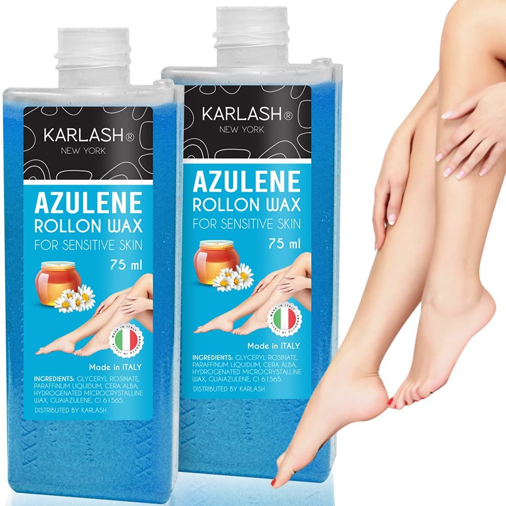 Karlash Professional Azulene Roll On Wax for Sensitive Skin Wax Cartridge 75 ml