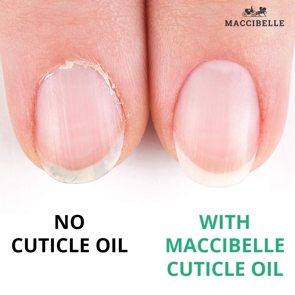 Maccibelle Cuticle Oil 0.5 oz for Dry Cracked Cuticles (Tea Tree Lavender + Milk & Honey)