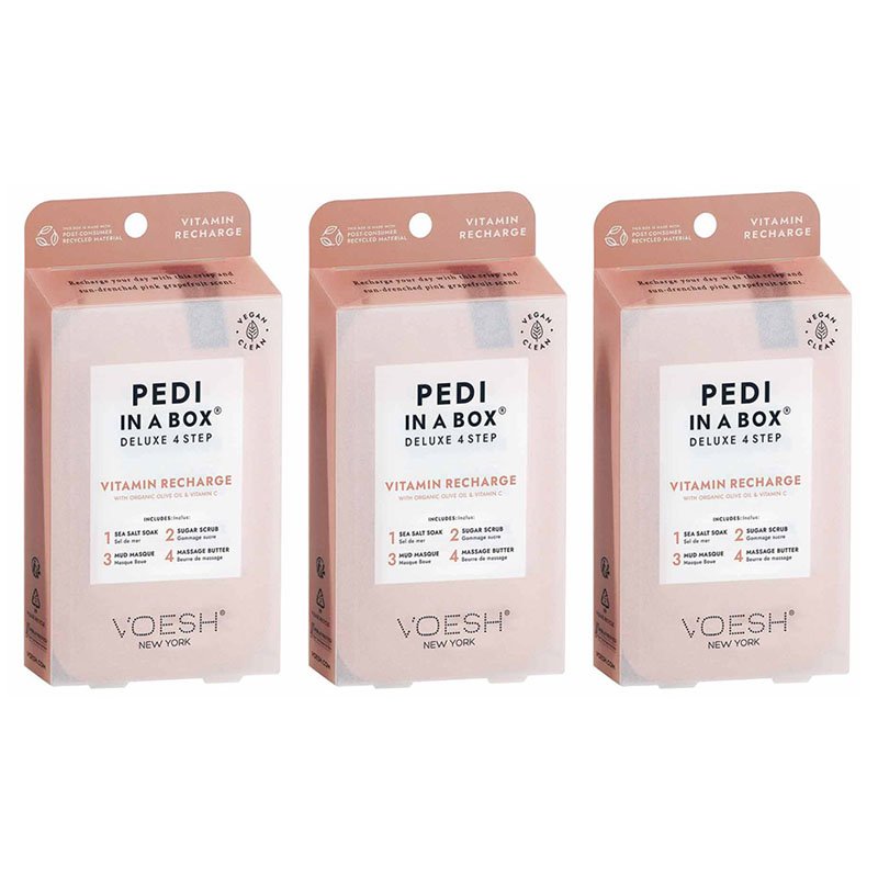 Voesh Pedi In A Box 4 In 1 Deluxe Pedicure Vitamin Recharge