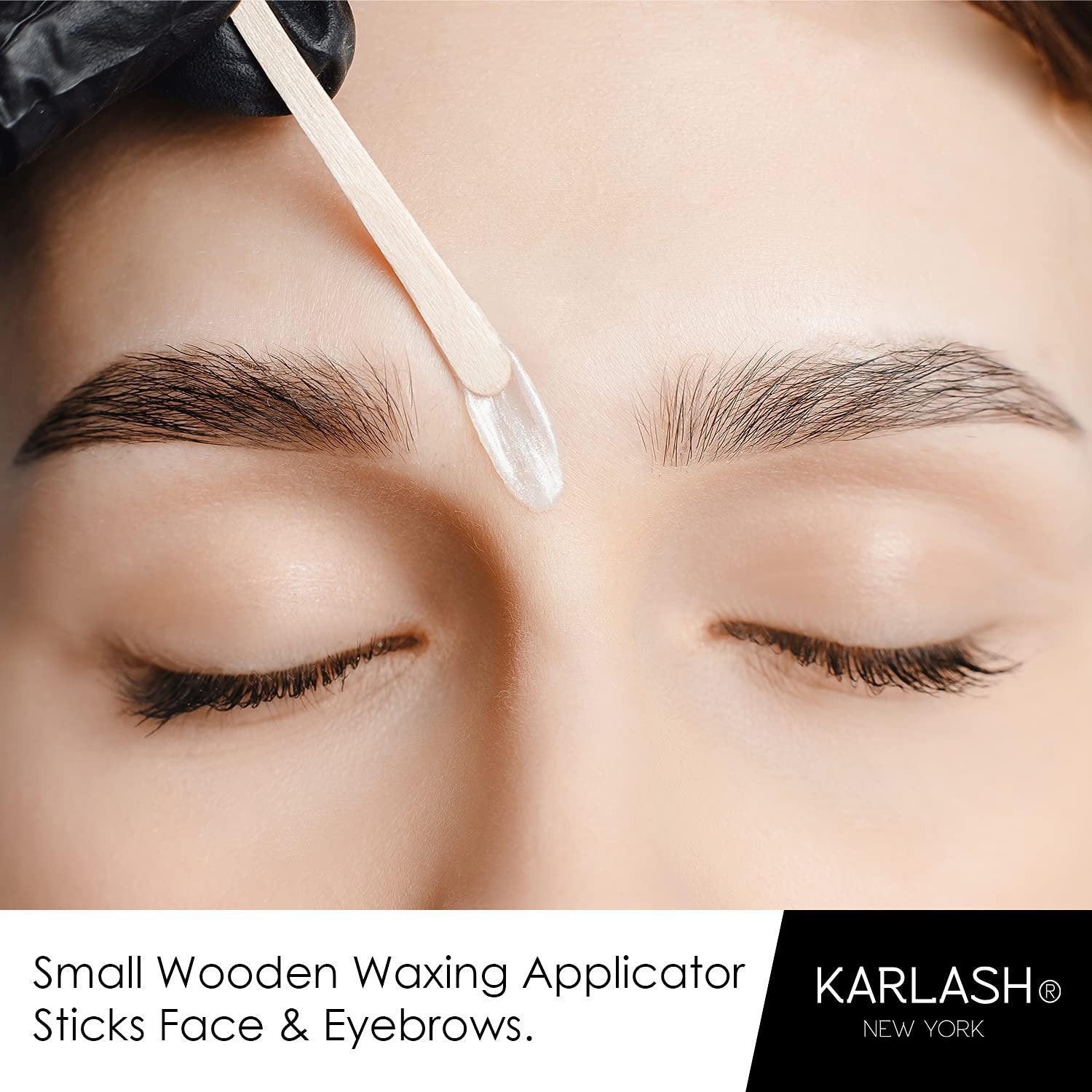 Karlash Small Wax Sticks Wood Spatulas Applicator for Body Hair Eyebrow Lip Nose Removal Slanted/Round