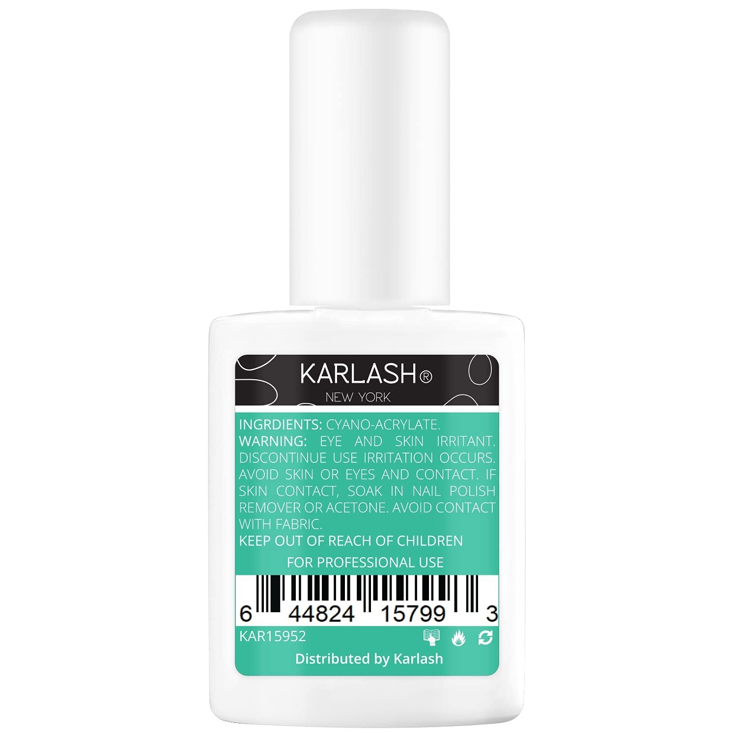 Karlash Professional Dip System Crystal Clear Brush On gel glue resin 0.5 oz