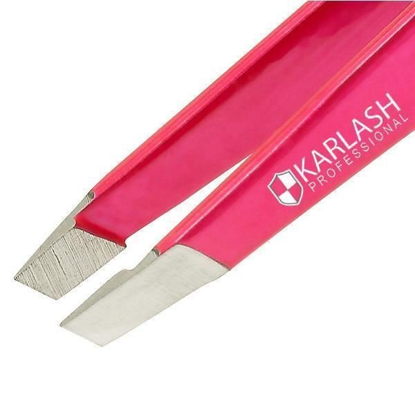 Karlash Point Tweezers Stainless Steel Point Slant Tweezer - Green