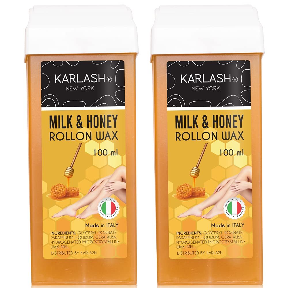 Karlash Professional Honey Roll On Wax, Depilatory Hair Wax Cartridge 100 ml Honey