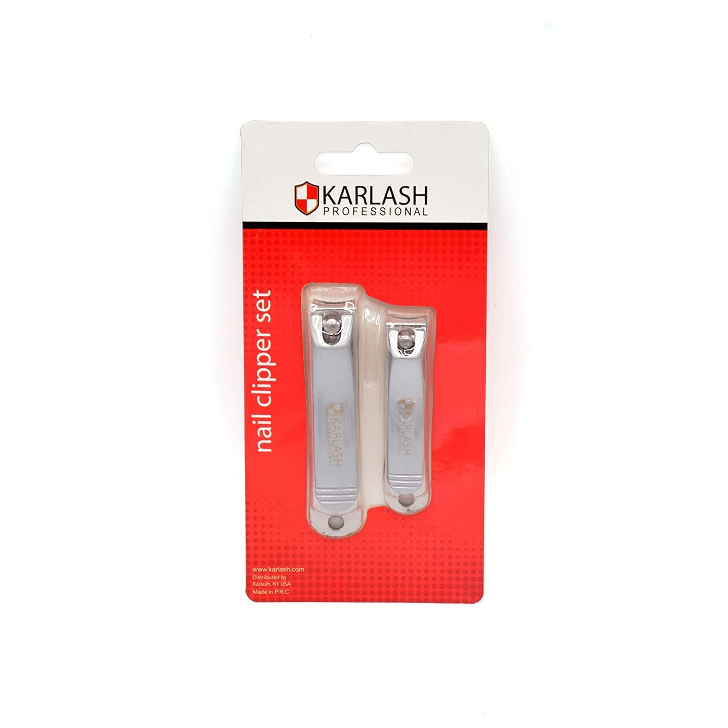Karlash Stainless Steel Nail Clipper for Curved Blade Jaw with Nail File Set for Toes and Nails