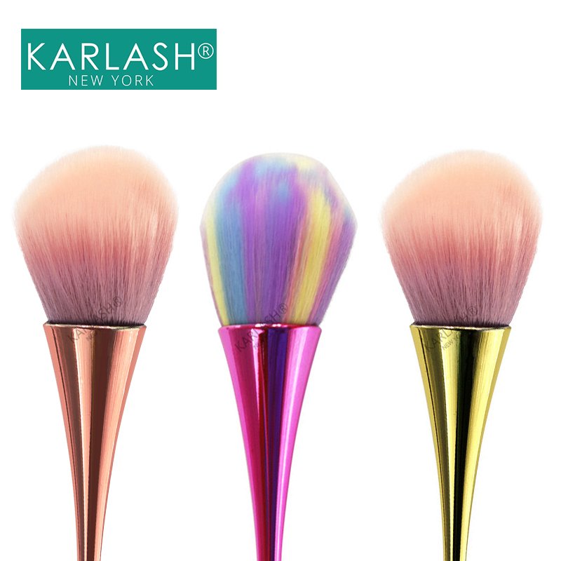 Karlash Nail Dust Remover Brush Acrylic & Gel Nails, Makeup Brush #2 (SET OF 3)