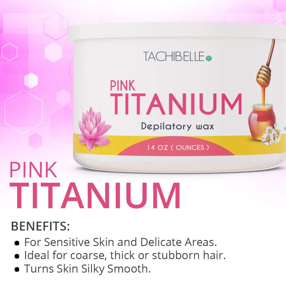 Tachibelle Depilatory Wax Hair Removal Pink Titanium Wax 14 Oz