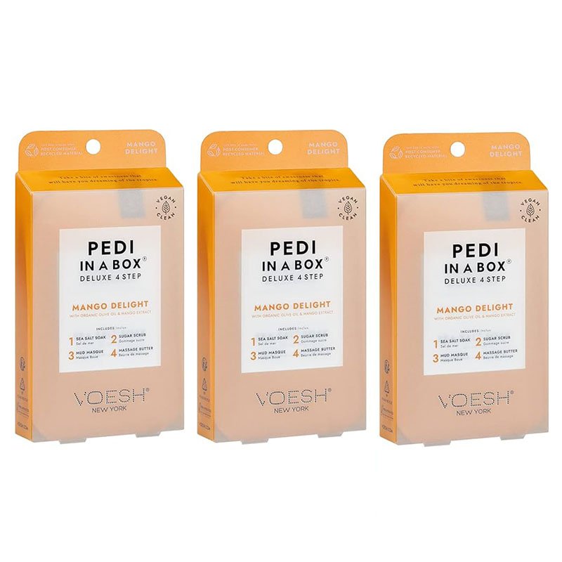 Voesh Pedi In A Box 4 In 1 Deluxe Pedicure MANGO DELIGHT