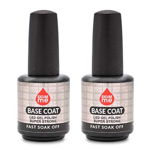 Karlash Excuse Me Fast Soak Off LED Gel Polish Super Strong Base Coat 15 ml / 0.5 oz (Pack Of 2)