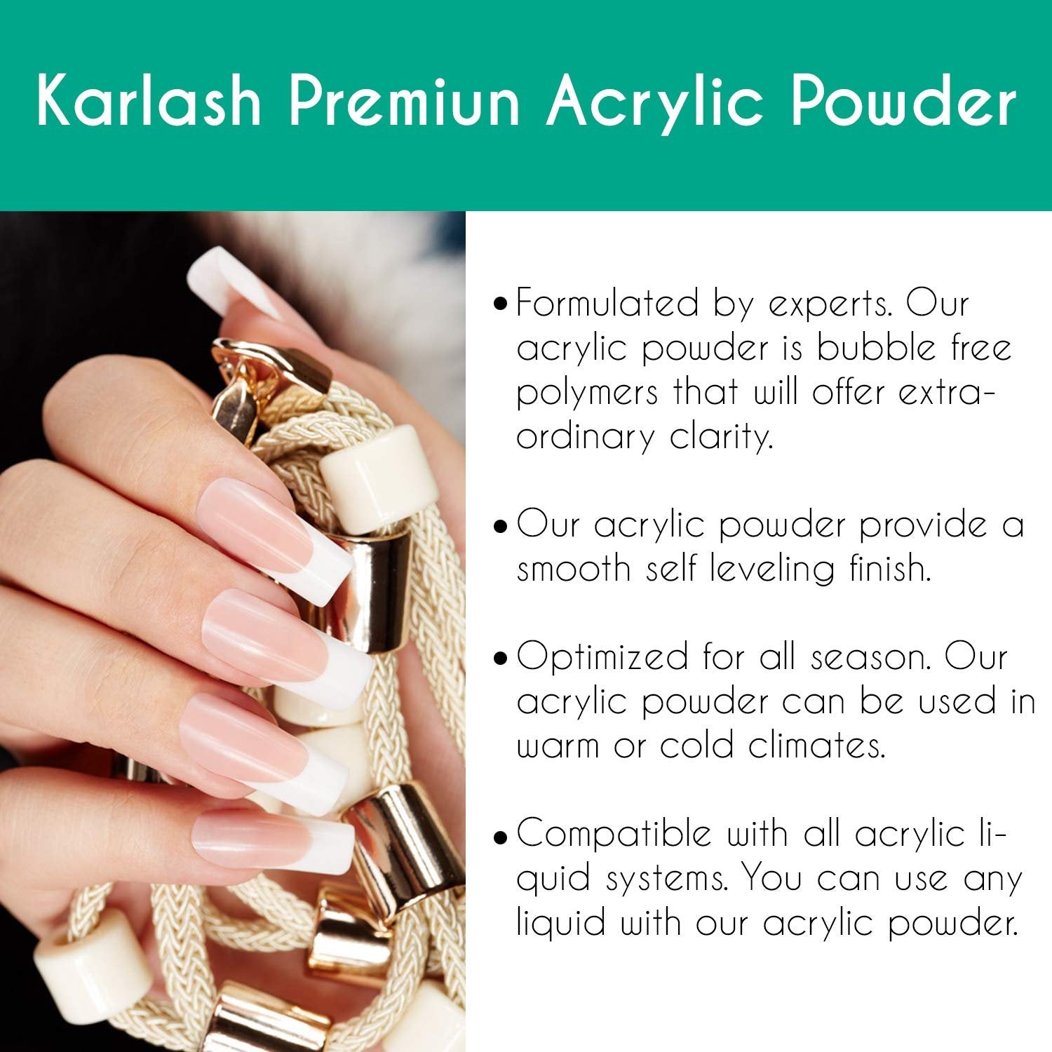 Karlash Professional Acrylic Powder Medium Pink 4 oz